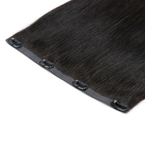 Highknight PU <span class=keywords><strong>Invisible</strong></span> Clip en extensiones de cabello 100% cutícula alineada cabello humano hueso recto sin costuras Clip en extensión de cabello - Product Image 4