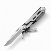 Mini couteau pliant en acier inoxydable avec allume-feu, outil multifonctionnel EDC pour le camping en plein air, portable, vente en gros