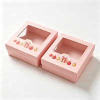 Boîte en carton personnalisée de haute qualité pour Noël, emballage de luxe pour gâteaux avec fenêtre transparente en PVC pour l'emballage de tartes aux œufs et de brownies