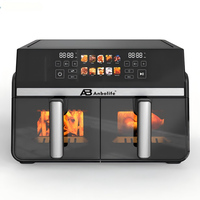 Friteuse à air Anbolife 10L à double panier (5L+5L), commande tactile numérique, cuisson synchronisée pour deux paniers séparés ETL/CE/CB OEM
