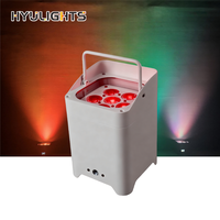 Lumières de fête sonores pour mariage, lumières LED sans fil à piles, DMX512, application téléphonique, télécommande Wifi, 6x18W RGBWAUV 6 en 1, lumières DJ Par