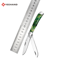 Couteau pliant de camping EDC Yeehand personnalisé OEM, fabriqué à la main, en acier forgé 3Cr13, avec manche en acrylique