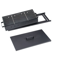Barbecue au charbon de bois en forme de X sur chariot, durable, moderne, pour intérieur et extérieur, avec option propane haute pression 1