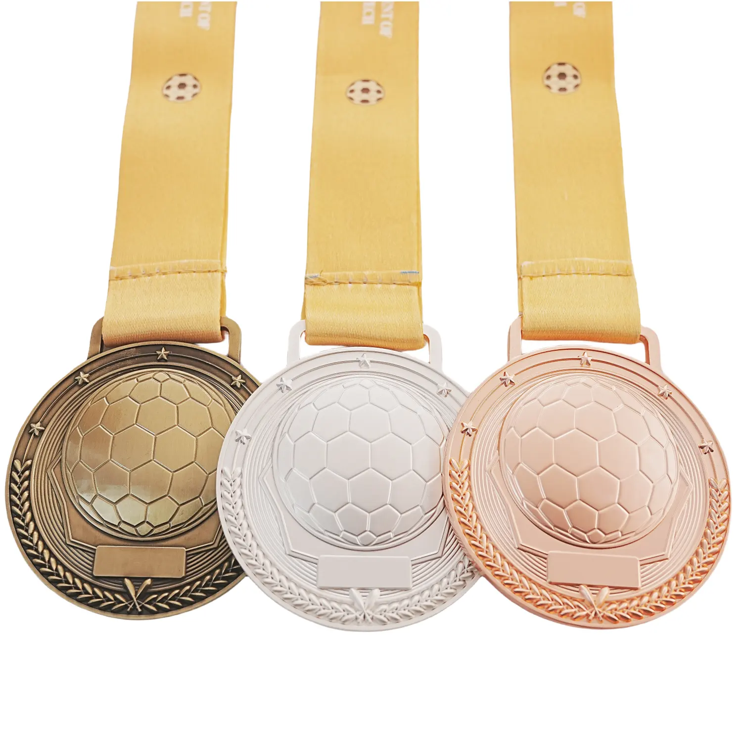 Herstellung individuelles Design Sport-Award Metallmedaillen 3D-Metall Sportaktivitäten Gold Silber-Medaille mit Band