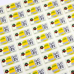 Custom Eco-friendly Food Grade Paper Tamper Evident Adhesive <b>Stickers</b> Rectangular Shape <b>UV</b> Offset Printed OEM Brand - Product Image 1