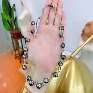 Chaîne audacieuse en or 18 carats en forme de Y avec perle naturelle polyvalente 4-5 mm 8-9 mm Collier pour usage personnel ou cadeau - Product Image 2