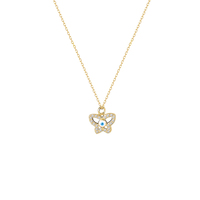 HOVANCI – bijoux fins de luxe, pendentif de fleur minimaliste en acier inoxydable, collier de cœur en cristal avec strass
