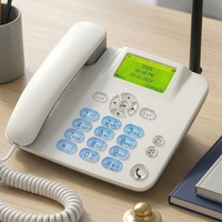 Téléphone fixe sans fil GSM pour la maison et le bureau, téléphone fixe pour personnes âgées avec radio FM, cartes SIM et câbles pour une utilisation à domicile