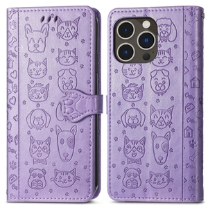 Étui en cuir au design animal mignon pour iPhone 13 14 Pro 15 Pro 16 ProMax - Product Image 1