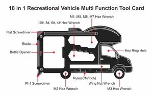 Многофункциональный инструмент-карта из нержавеющей стали для автодомов и кемперов, мультитул, промо-подарок, открывалка для бутылок, персонализированный с логотипом на заказ - Product Image 4