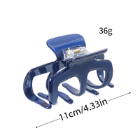 Pince à cheveux coréenne faite à la main en plastique épaissi de 4 mm, 11 cm, fixation super-serrée, type pince requin