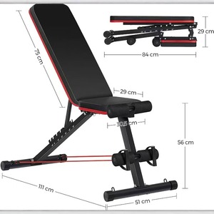 Banc d'haltères professionnel réglable bicolore adapté aux personnes <span class=keywords><strong>de</strong></span> fitness pour s'entraîner à l'exercice musculaire à la maison et au gymnase - Product Image 5