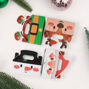 กล่องของขวัญคริสต์มาส, ลูกอม, คุกกี้, เค้ก, กล่องสี่เหลี่ยมแบบถือได้, ปีใหม่, ปรับแต่งได้ตามความต้องการ - Product Image 2