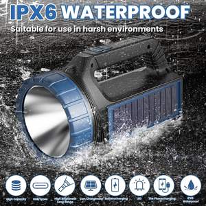 Lampe de poche solaire rechargeable ALECTER 8000 Lumens multifonction étanche IPX5 pour la maison, la randonnée, les pannes de courant en extérieur - Product Image 3