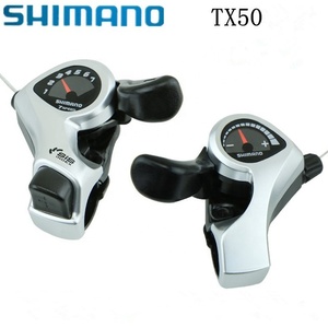 <span class=keywords><strong>Shimano</strong></span> Tourney TX50 Shifter 3/6/7/18/21 Vitesses Levier de changement de vitesse / de <span class=keywords><strong>frein</strong></span> Vélo Cycle Levier de changement de vitesse à pouce pour <span class=keywords><strong>VTT</strong></span> - Product Image 1
