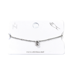 Bracciale in acciaio inossidabile con ciondolo a forma di lettera G, gioielli minimalisti per donna, accessorio di moda - Product Image 1