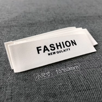 Étiquette tissée personnalisée avec logo, en polyester et coton, pour vêtements, patchs à coudre sur les vêtements, pour sacs, étiquettes principales lavables pour vêtements
