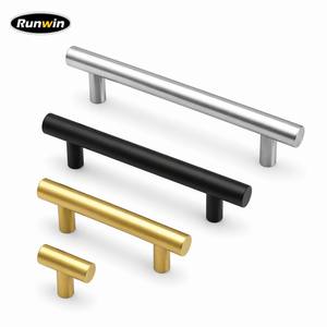 OEM Factory Modern Hollow T Bar Furniture Handle 96-320mm <strong>Matte</strong> <strong>Black</strong> Brushed Cabinet Drawer <strong>Pulls</strong> <strong>Knobs</strong> for Kitchen Dresser - Product Image 1