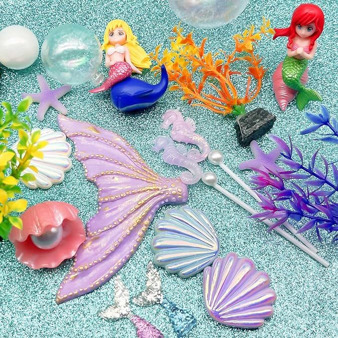 décoration de gâteau en forme de petite sirène rose sous la mer décoration de gâteau en forme de petite sirène rose sous la mer