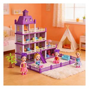 Creative <b>DIY</b> Plastic Puzzle Miniature Dollhouse <b>Kit</b> for 5 to 7 Years-Interactive Storytelling Educational Toy - Product Image 4
