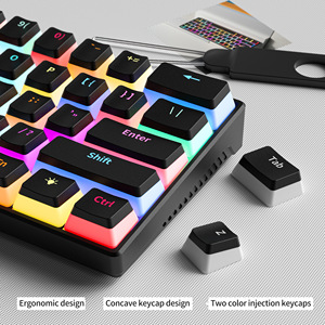 For KA616 60 Percent Tkl 61 Keys Pudding Keycaps Red Switch RGB Backlit Hot Swap <b>USB</b> Type-C Wired Gaming <b>Keyboard</b> KA616 61 Keys - Product Image 5