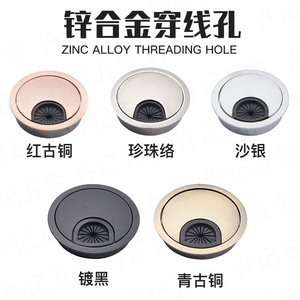 Metal Round Cable Hole Cover Dustproof Decorative Plate Wall Mounted Modern Style - Product Image 3