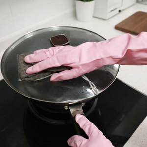 Gants ménagers réutilisables en PVC avec boucle de suspension, manchette élastique, imperméables, pour la vaisselle et le nettoyage de cuisine, sans latex - Product Image 4