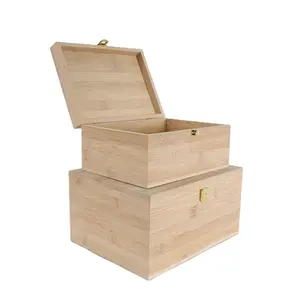 बांस लकड़ी के बॉक्स काज के साथ lids चाबियाँ भंडारण उपहार आभूषण फ़ाइलों कंटेनरों समर्थन अनुकूलन