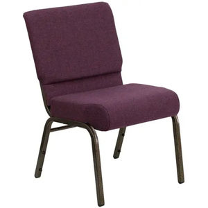 Chaises d'église en acier de qualité supérieure, cadre en métal, accoudoirs en tissu, couleur bordeaux, chaise d'église en cuir synthétique, chaise d'autel - Product Image 6