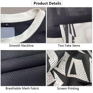 Chemise à manches longues en <span class=keywords><strong>maille</strong></span> respirante deux pièces, idéale pour un usage quotidien et un style décontracté sportif - Product Image 3