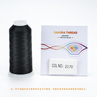 Fil à broder en polyester Sakura 120D/2 Stock 1680 couleurs 4000 Yards d'emballage