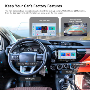 Xe đa phương tiện Player Car Stereo đơn vị đứng đầu 10 inch Android đài phát thanh 8 + 256 gam Carplay màn hình cho tacoma 2015+ - Product Image 4