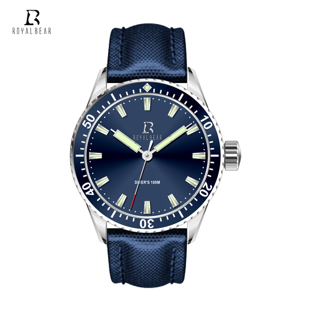 ROYAL BEAR 100M Waterproof Wrist Classic Men Quartz Analog pilot Watch for Men