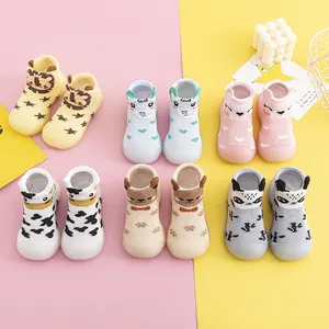 3D Kleinkind Kleinkind Anti-Rutsch-Kinder Tier Socken Gummis ohle Schuh für Baby Hausschuhe