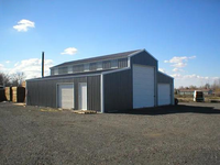 Garage conteneur combiné 20 pieds pour deux voitures, unités en acier jumelées à baie large, verrouillables, pour véhicules familiaux et atelier