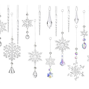 Accesorios Navideños Creativos en Oferta, Adornos Colgantes de Copos de Nieve Acrílicos Duraderos, Decoraciones Navideñas Colgantes - Product Image 5