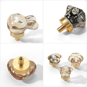 Tinh thể trong suốt xử lý ánh sáng hiện đại sang trọng một lỗ nhỏ Núm tủ quần áo và tủ kéo phần cứng đồ nội thất - Product Image 2