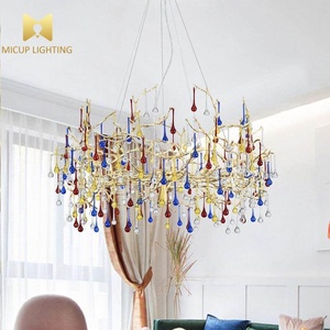 Lampadario Americano Creativo in Rame Massiccio con Nappine, Decorazione Artistica LED, Lampadario Post-Moderno di Lusso per Soggiorno e Sala da Pranzo - Product Image 5