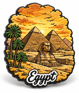 Imán de nevera de las Pirámides de Egipto, personalizado, de caucho flexible, de ferrita, ecológico, recuerdo de viaje del Faraón, regalo promocional - Product Image 1