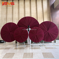 Support de toile de fond métallique semi-circulaire SMS, arche en forme d'éventail pour rideaux et draperies, idéal pour la décoration d'événements de mariage