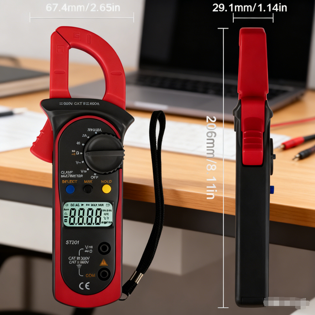 Digital Multimeter Tester AC DC Volt Ohm Amp Clamp Meter Auto Range LCD Handheld