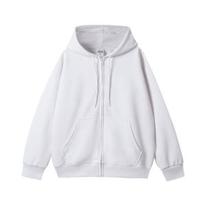 350gsm Heavyweight Zip Hoodie Unisex Vintage Wash Raglan Sleeve Streetwear Jacket 100% Cotton Autumn Silk Screen Oversized - Product Image 3