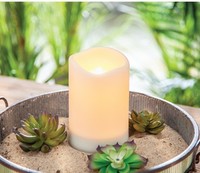 Bougie solaire en plastique Rechargeable pour noël, bougie LED de décoration de mariage