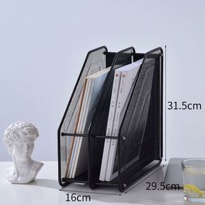 Metal Mesh 2 Tiers Magazine <b>Holder</b> <b>Document</b> File Organizer for Office School Supplies Cute Desk Organizer Hot Desk Organizer - Product Image 5