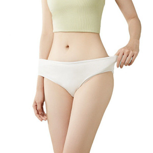 Bragas de Spa desechables de algodón puro <span class=keywords><strong>para</strong></span> mujer portátiles, <span class=keywords><strong>ropa</strong></span> <span class=keywords><strong>interior</strong></span> de punto de patrón sólido <span class=keywords><strong>para</strong></span> uso diario <span class=keywords><strong>para</strong></span> viajes, hoteles u hospitales - Product Image 6