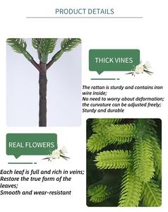 YOPIN-6071 Ramas de <span class=keywords><strong>Pino</strong></span> Realistas al Tacto, Decoraciones de Alta Calidad, Agujas de <span class=keywords><strong>Pino</strong></span> Individuales, Varios Tipos de <span class=keywords><strong>Pino</strong></span> para Accesorios Navideños - Product Image 2