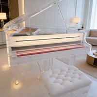 Source Factory High-End Customization Multi Size Crystal Acoustic Grand Piano With Installable Automatic Player System