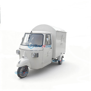 Zhenda Brand Customized Red Motor Mobile Food Booth Shopping Mall Stall Pizza Hot Dog Food Trolley - Product Image 3