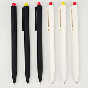 Stylo gel en forme de cœur, papeterie de bureau, stylo à bille rotatif en plastique, largeur d'écriture 0,5 mm - Product Image 1