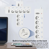 PUJIMAX Smart Switch 5 prises de courant allemand parasurtenseur prise domestique universelle avec sortie USB 5V 3.1A VDE prises de courant